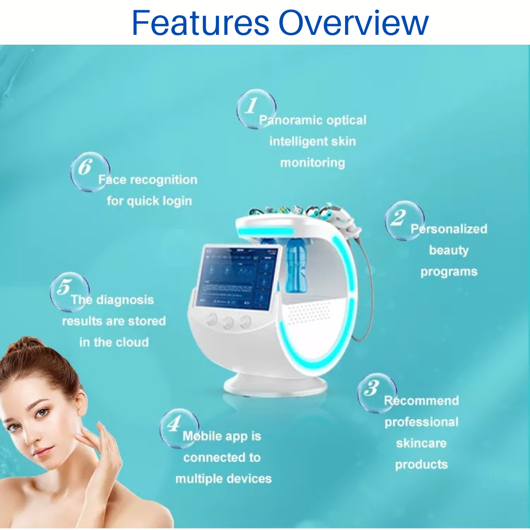 7 in 1 Intelligent Skin Analyzer Hydrafacial Machine